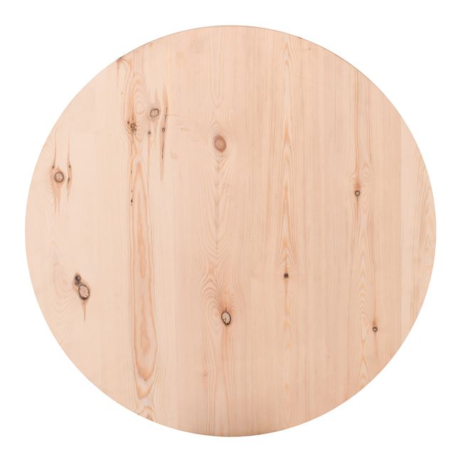 Επιφάνεια τραπεζιού στρογγυλή από ξύλο πεύκου άβαφη Φ80