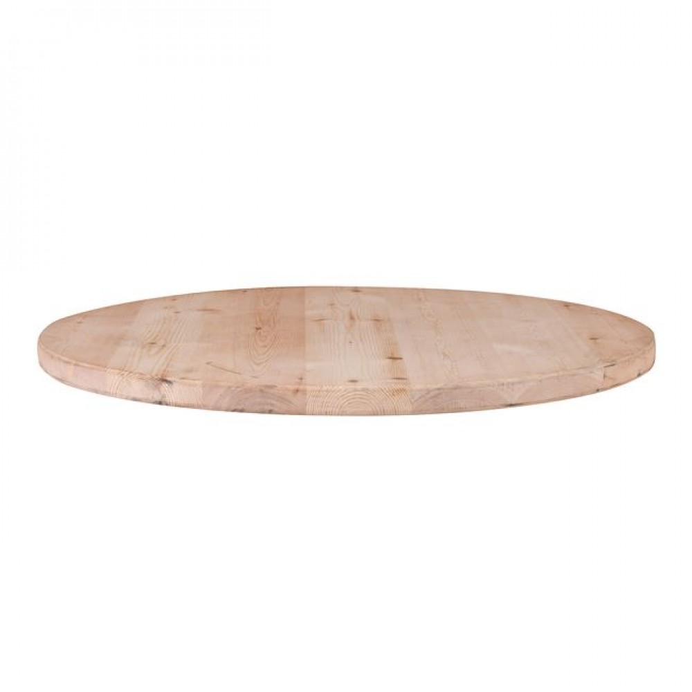 Επιφάνεια τραπεζιού στρογγυλή από ξύλο πεύκου άβαφη Φ100