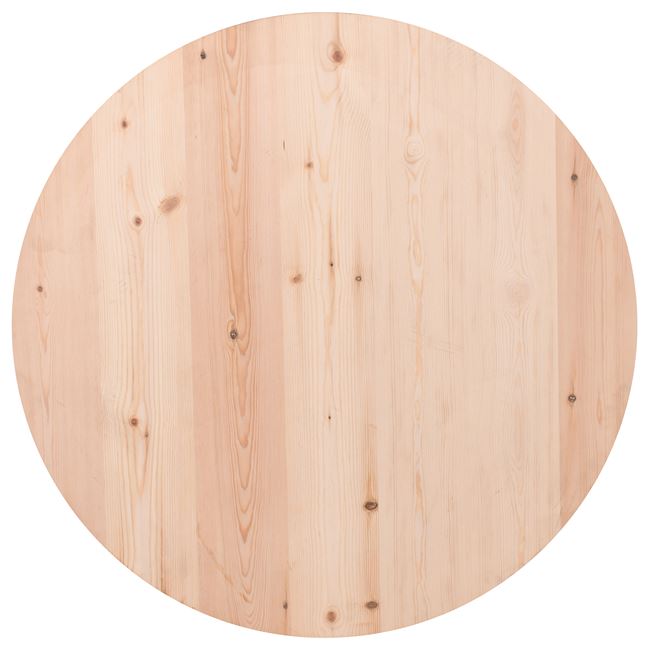 Επιφάνεια τραπεζιού στρογγυλή από ξύλο πεύκου άβαφη Φ100
