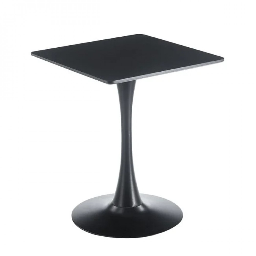 Τραπέζι "BREAK" από μέταλλο/mdf σε χρώμα μαύρο 60x60x75