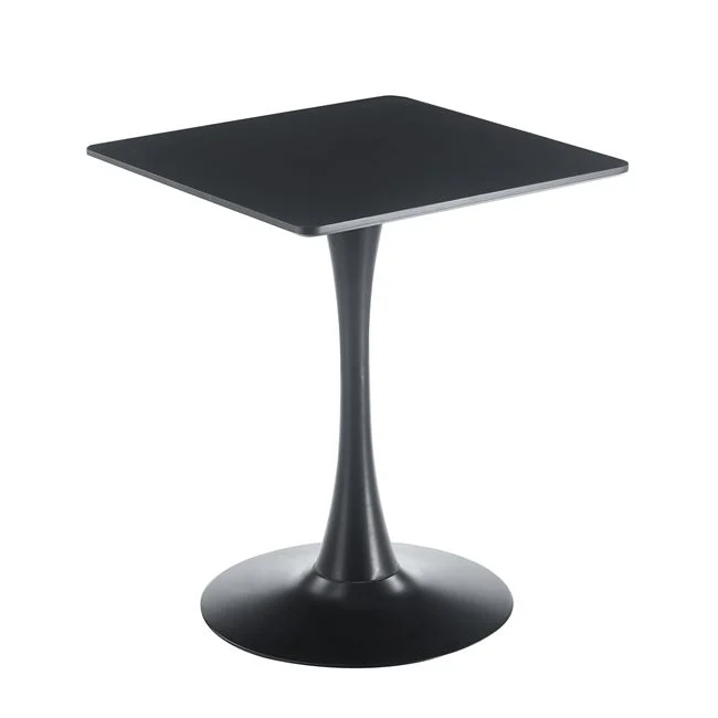 Τραπέζι "BREAK" από μέταλλο/mdf σε χρώμα μαύρο 60x60x75