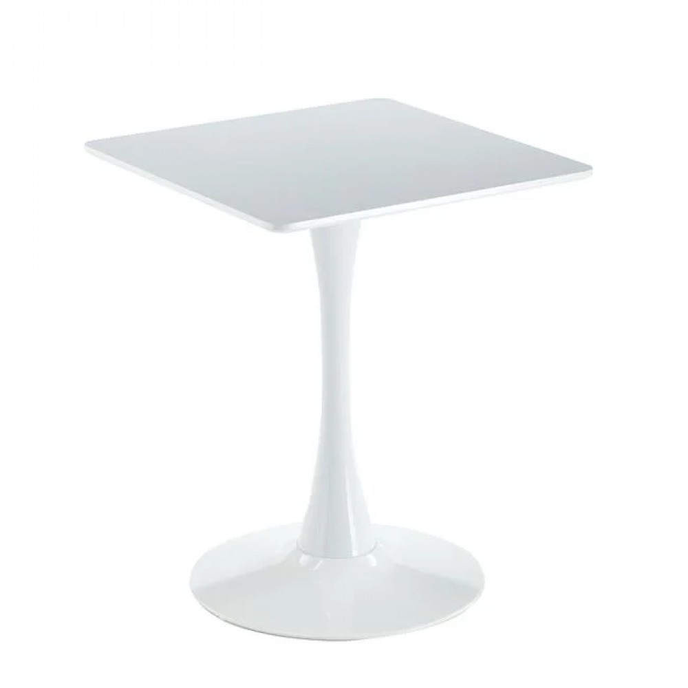 Τραπέζι "BREAK" από μέταλλο/mdf σε χρώμα λευκό 60x60x75