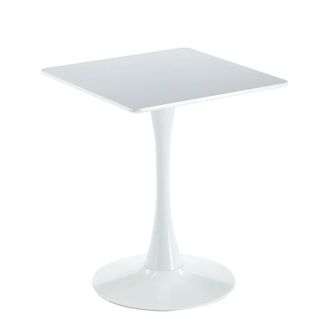 Τραπέζι "BREAK" από μέταλλο/mdf σε χρώμα λευκό 60x60x75