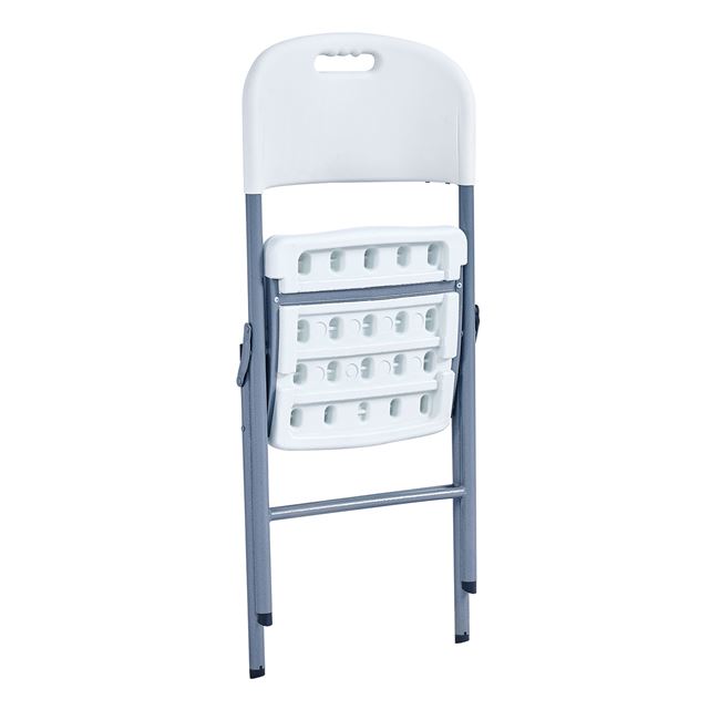 Καρέκλα catering "BLOW" πτυσσόμενη από μέταλλο/hdpe σε χρώμα γκρι/λευκό 56x47x84