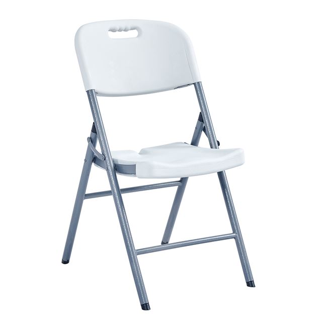 Καρέκλα catering "BLOW" πτυσσόμενη από μέταλλο/hdpe σε χρώμα γκρι/λευκό 56x47x84