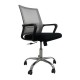 Πολυθρόνα εργασίας από μέταλλο/mesh ύφασμα σε χρώμα γκρι/μαύρο 58x60x94/104