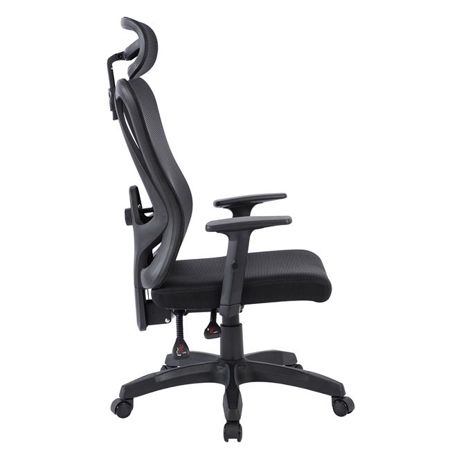 Πολυθρόνα γραφείου διευθυντή από mesh ύφασμα σε χρώμμα μαύρο 65x58x116/126