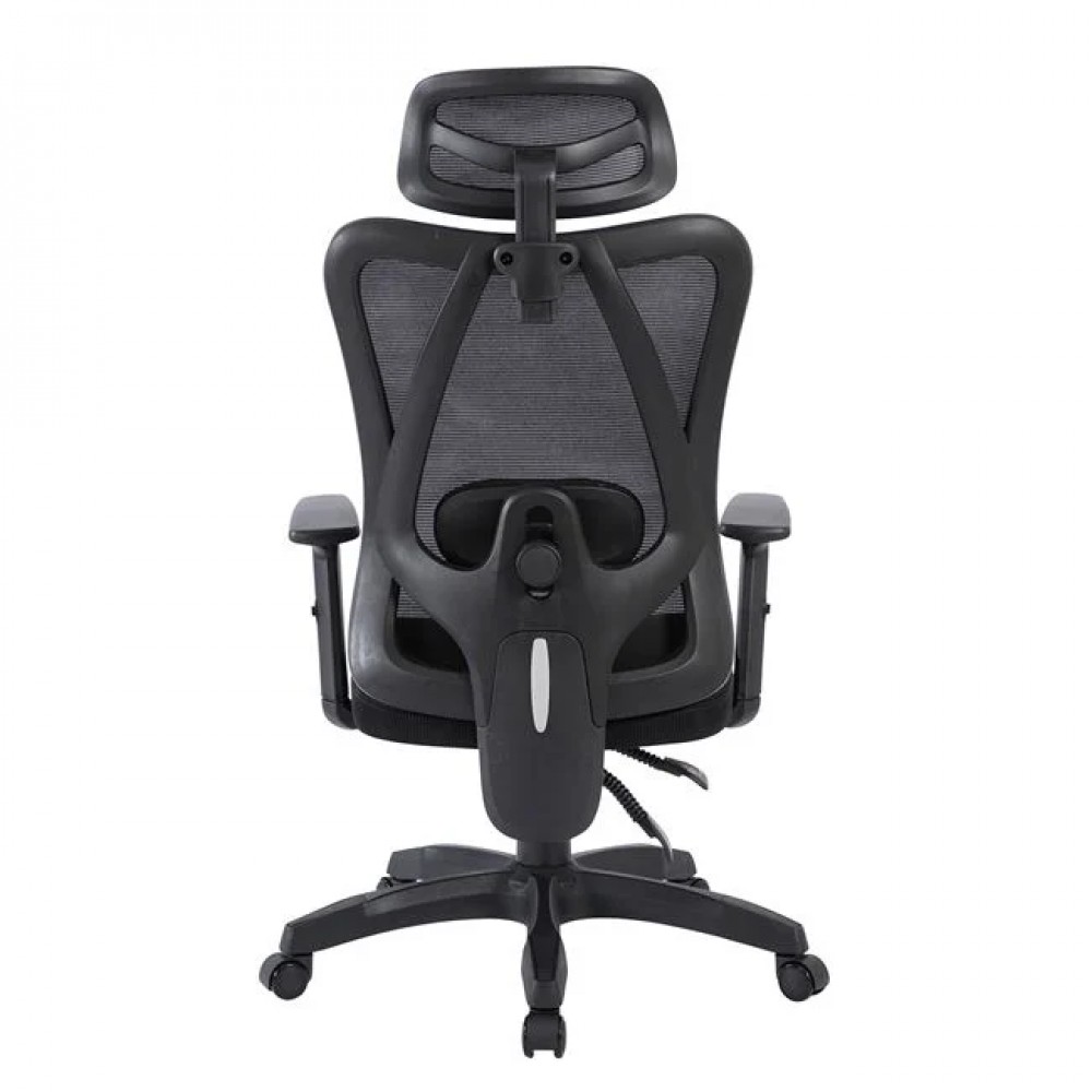 Πολυθρόνα γραφείου διευθυντή από mesh ύφασμα σε χρώμμα μαύρο 65x58x116/126