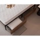 Κρεβάτι διπλό "PALLET" με συρτάρια από mdf/μέταλλο σε χρώμα antique oak/μαύρο 160x200