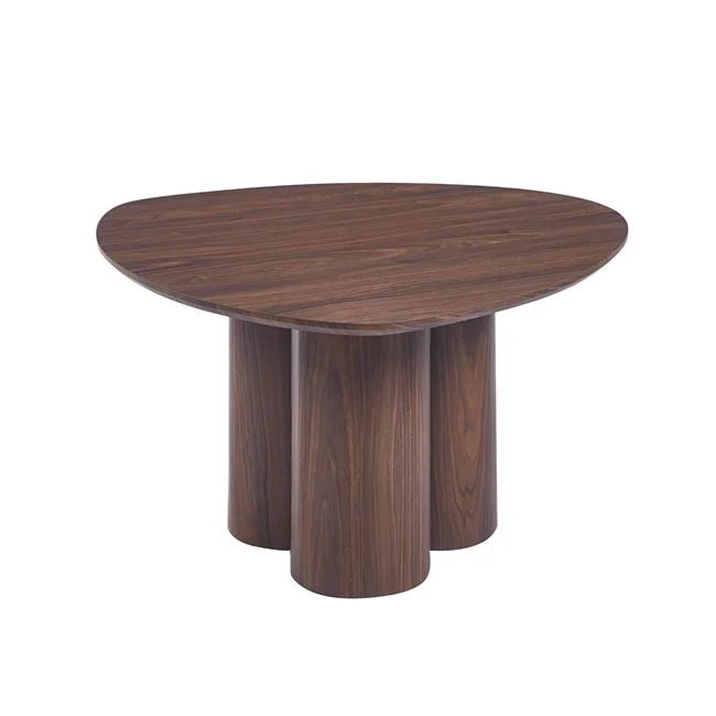 Τραπέζι σαλονιού "LEBRON" από mdf σε χρώμα καρυδί 80x80x45