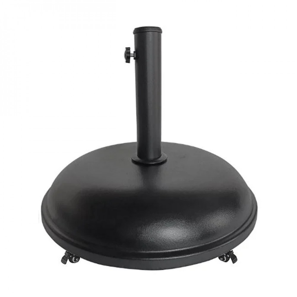 Βάση ομπρέλας τροχήλατη από τσιμέντο/μέταλλο σε χρώμα μαύρο Φ50x13.5 35kg