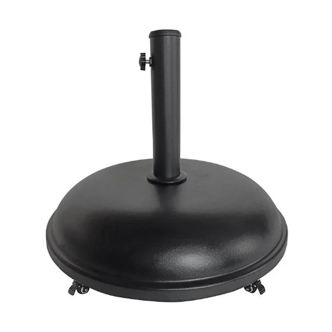 Βάση ομπρέλας τροχήλατη από τσιμέντο/μέταλλο σε χρώμα μαύρο Φ50x13.5 35kg