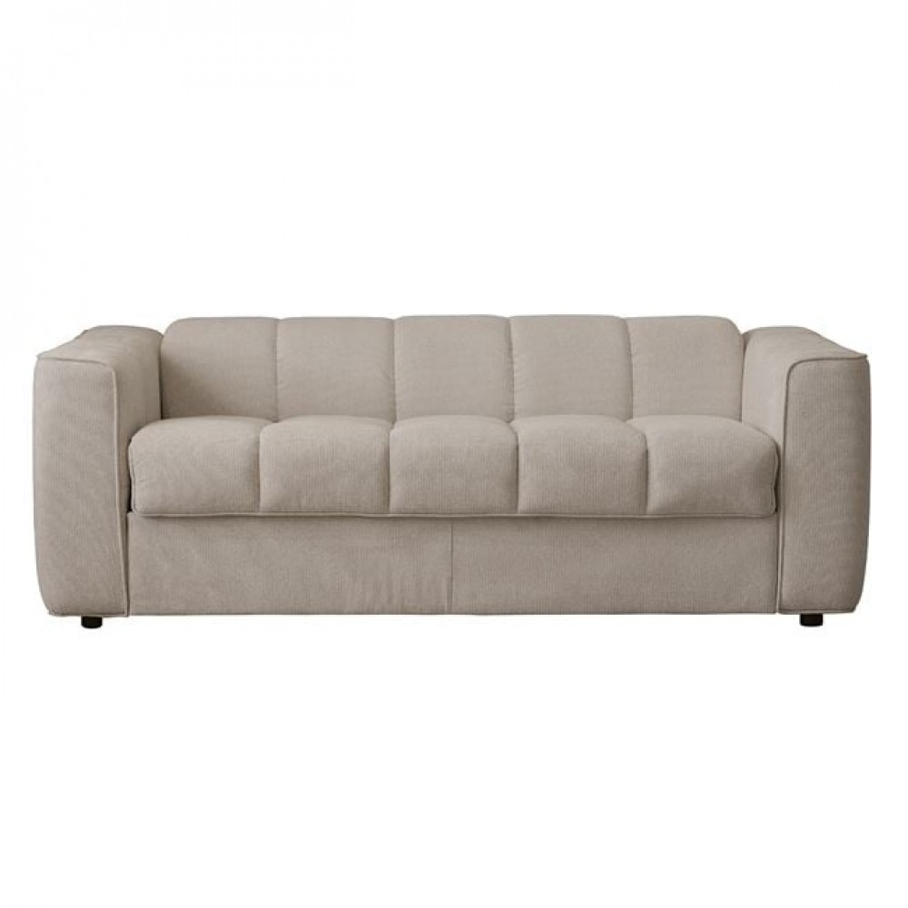 Καναπές-κρεβάτι "NORRIS" τριθέσιος από ύφασμα υδροαπωθητικό σε χρώμα μπεζ 209x99x70