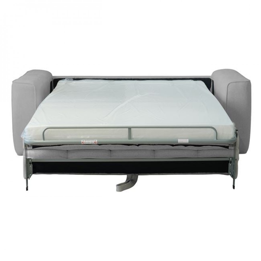 Καναπές-κρεβάτι "NORRIS" τριθέσιος από ύφασμα υδροαπωθητικό σε χρώμα ανοιχτό γκρι 209x99x70