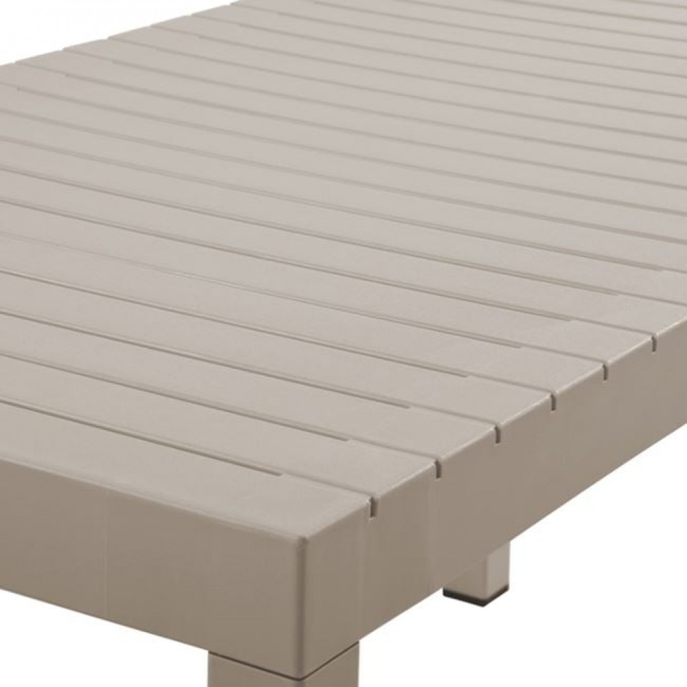 Τραπέζι "DALTON" από μέταλλο/pp σε χρώμα γκρι 141x70x74