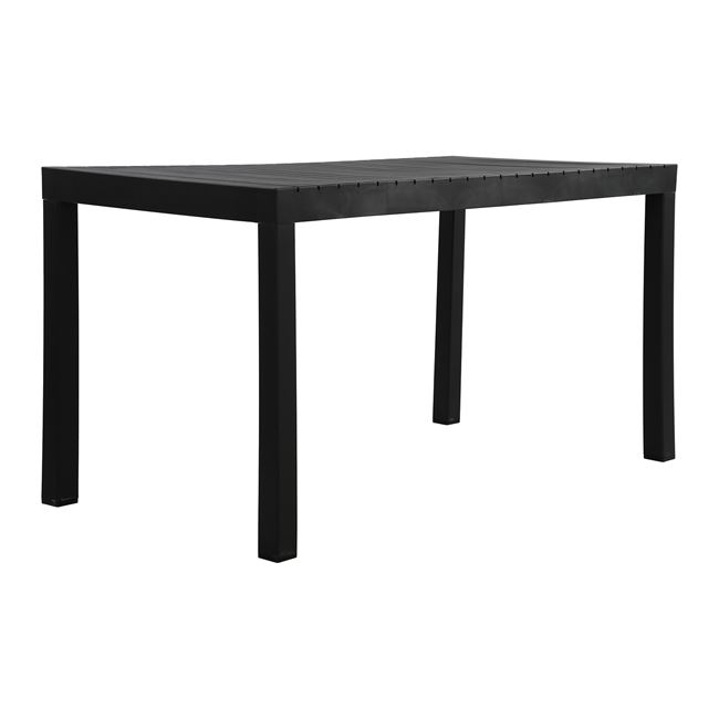 Τραπέζι "DALTON" από μέταλλο/pp σε χρώμα μαύρο 141x70x74