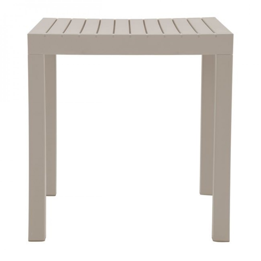 Τραπέζι "DALTON" από μέταλλο/pp σε χρώμα γκρι 72x72x74