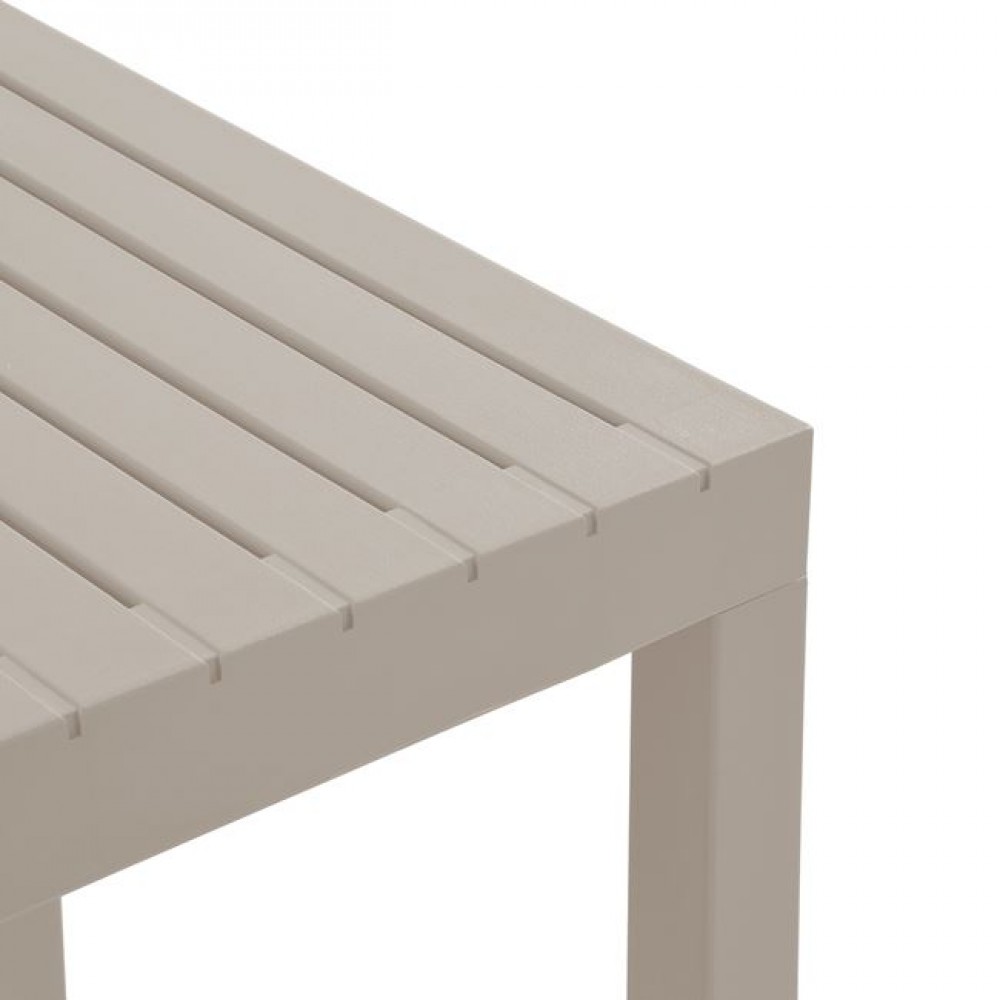 Τραπέζι "DALTON" από μέταλλο/pp σε χρώμα γκρι 72x72x74