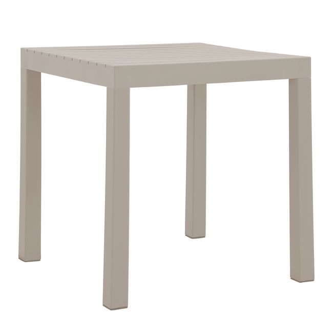 Τραπέζι "DALTON" από μέταλλο/pp σε χρώμα γκρι 72x72x74