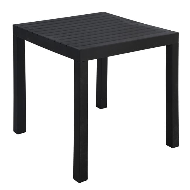 Τραπέζι "DALTON" από μέταλλο/pp σε χρώμα μαύρο 72x72x74