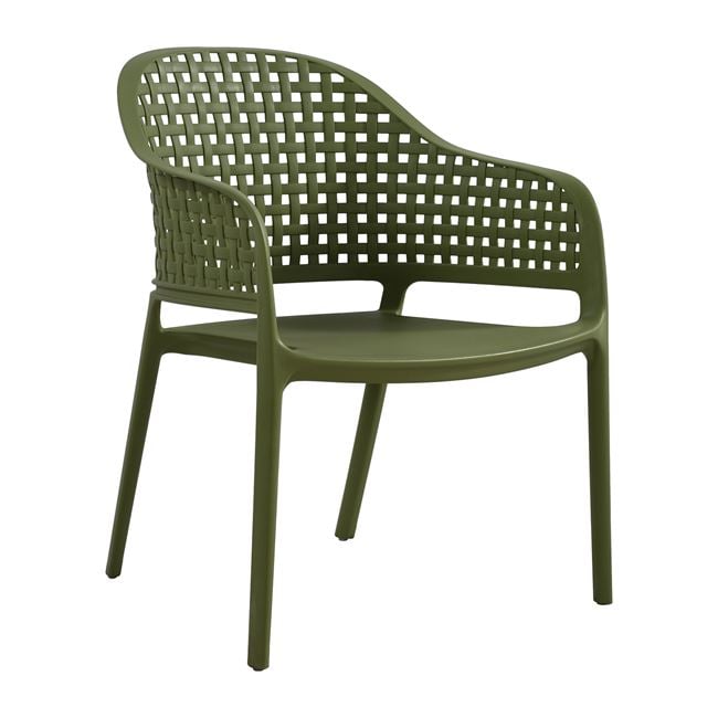 Σετ σαλόνι κήπου "MALAGA" 4τμχ από pp σε χρώμα πράσινο 119x68x82