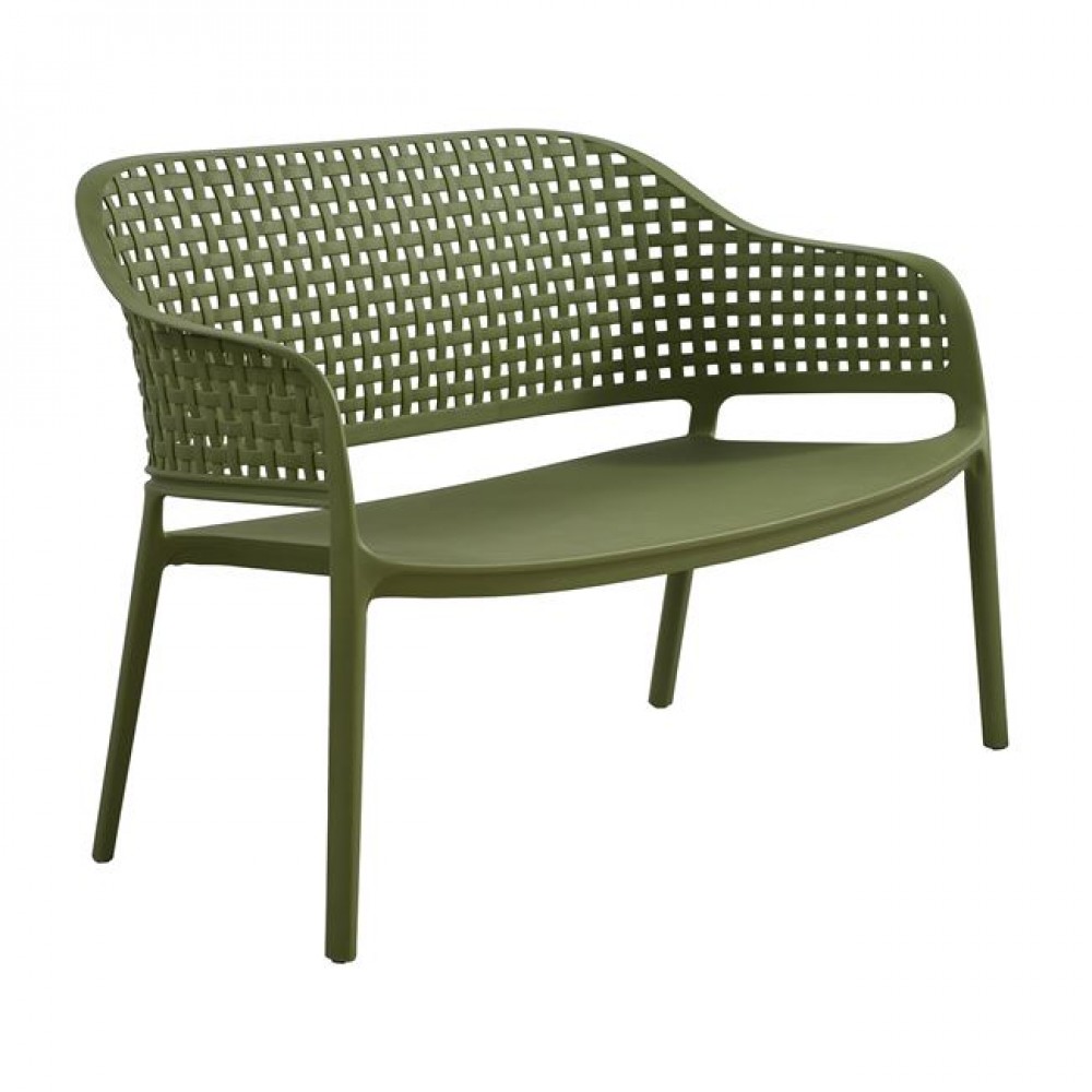 Σετ σαλόνι κήπου "MALAGA" 4τμχ από pp σε χρώμα πράσινο 119x68x82