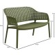 Σετ σαλόνι κήπου "MALAGA" 4τμχ από pp σε χρώμα πράσινο 119x68x82