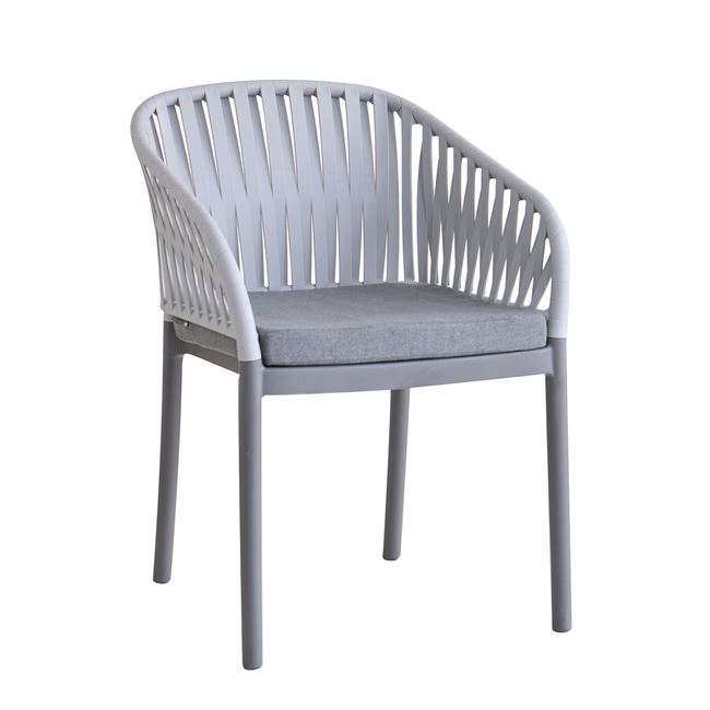 Πολυθρόνα "EMERY" από pp σε χρώμα γκρι/ανθρακί 56x59x80