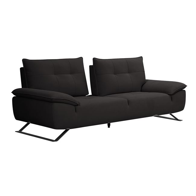 Καναπές τριθέσιος "SELENA" από ύφασμα σε χρώμα ανθρακί 225x99/115x95