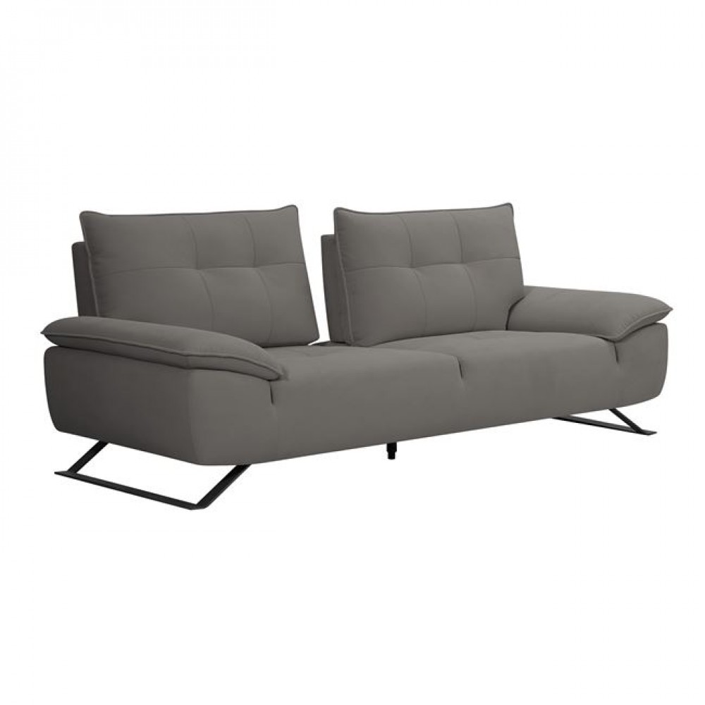 Καναπές τριθέσιος "SELENA" από ύφασμα σε χρώμα γκρι 225x99/115x95