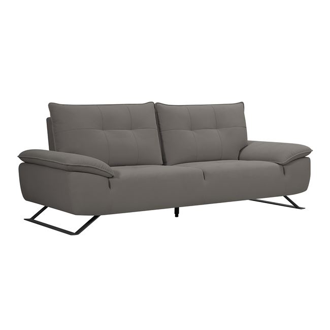 Καναπές τριθέσιος "SELENA" από ύφασμα σε χρώμα γκρι 225x99/115x95