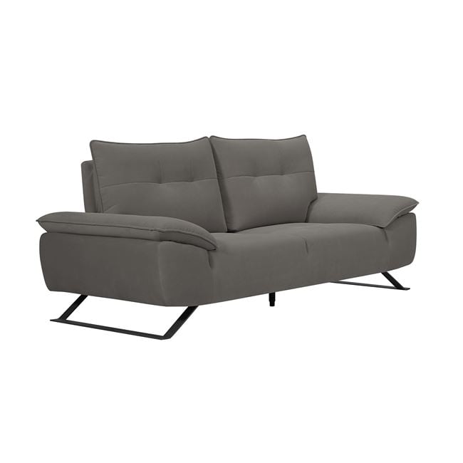 Καναπές διθέσιος "SELENA" από ύφασμα σε χρώμα γκρι 193x99/115x95