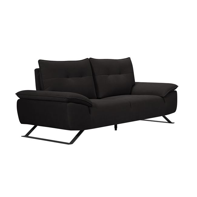 Καναπές διθέσιος "SELENA" από ύφασμα σε χρώμα ανθρακί 193x99/115x95