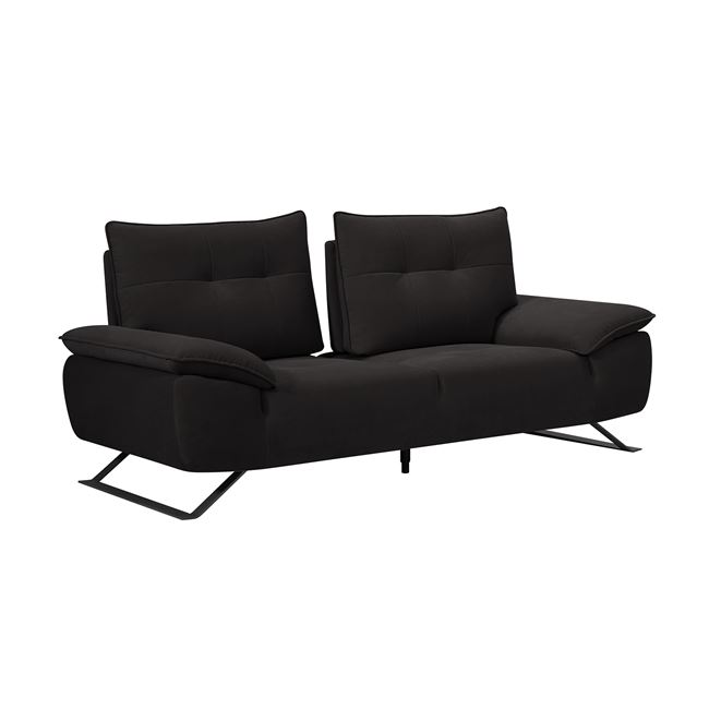 Καναπές διθέσιος "SELENA" από ύφασμα σε χρώμα ανθρακί 193x99/115x95