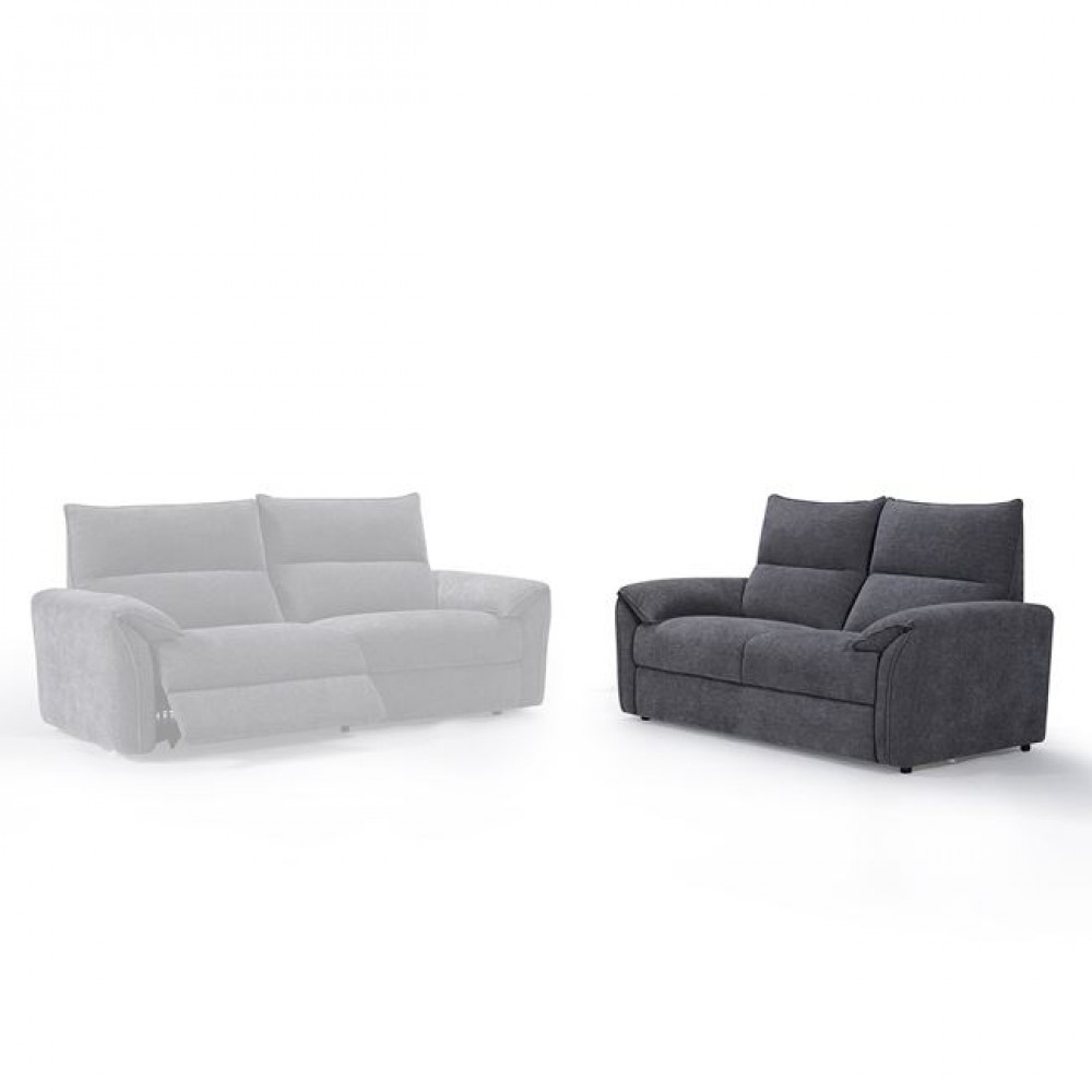 Καναπές διθέσιος "DALLAS" από ύφασμα σε χρώμα γκρι 166x95x98