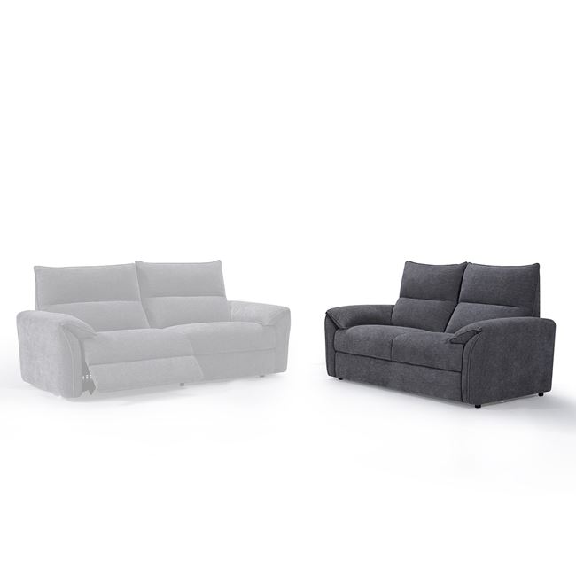 Καναπές διθέσιος "DALLAS" από ύφασμα σε χρώμα γκρι 166x95x98