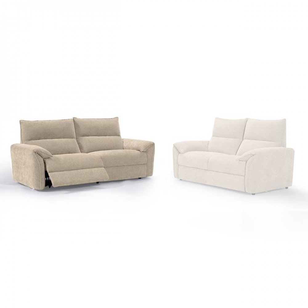 Καναπές τριθέσιος "DALLAS" από ύφασμα σε χρώμα μπεζ 205x95x98