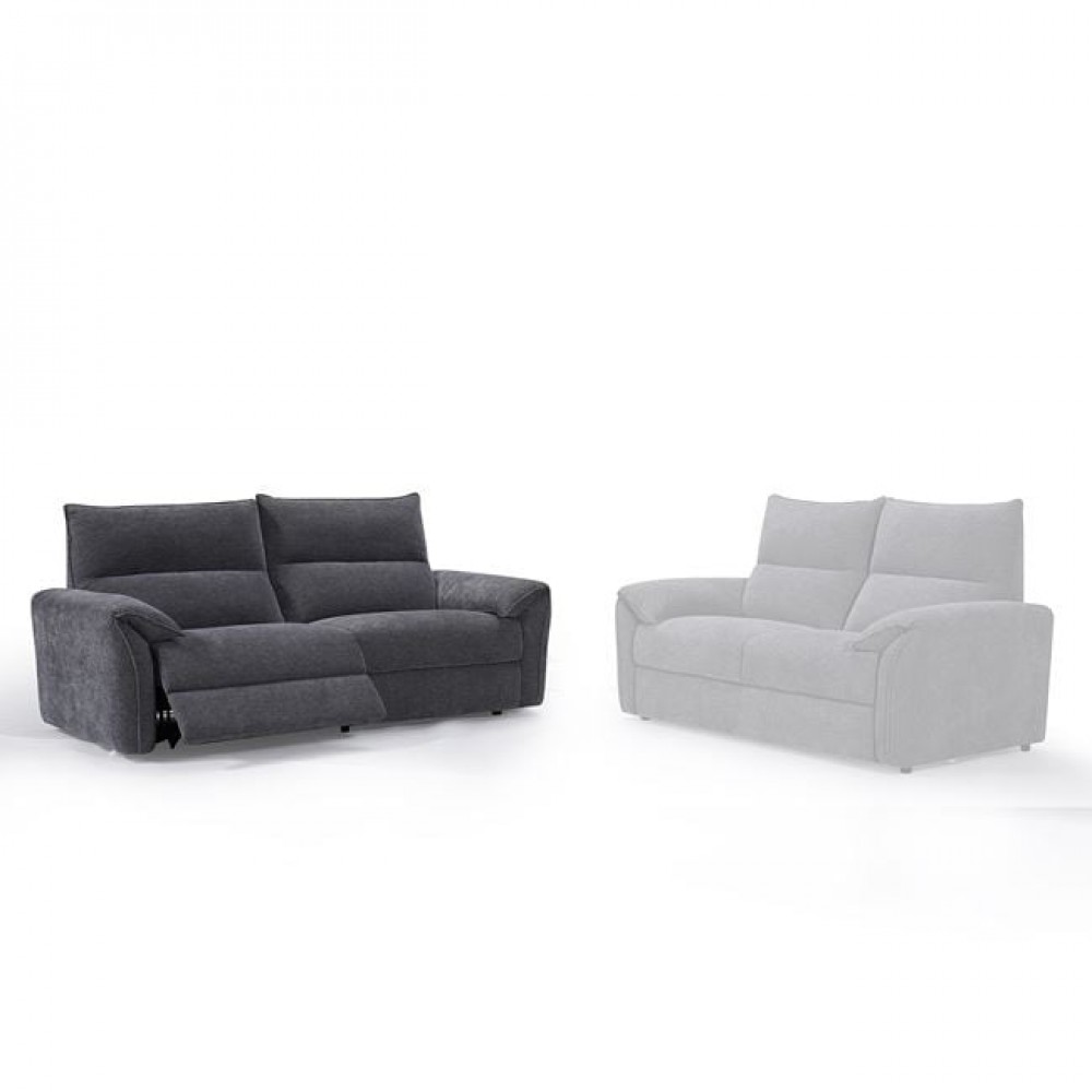 Καναπές τριθέσιος "DALLAS" από ύφασμα σε χρώμα γκρι 205x95x98