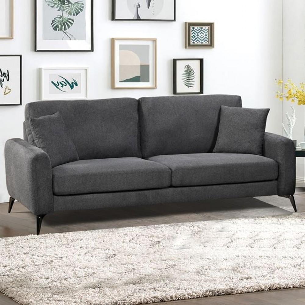 Καναπές τριθέσιος "TIPO" από ύφασμα σε χρώμα γκρι 215x88x92