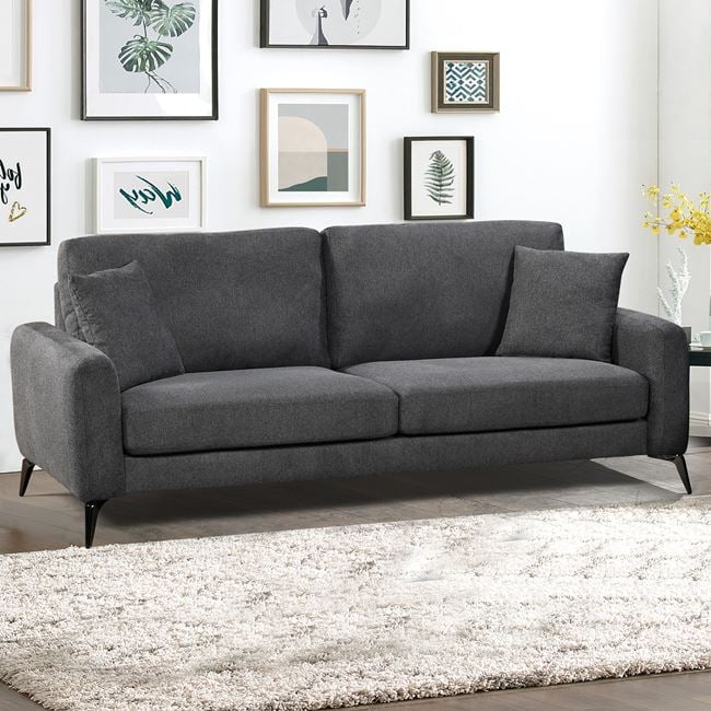 Καναπές τριθέσιος "TIPO" από ύφασμα σε χρώμα γκρι 215x88x92