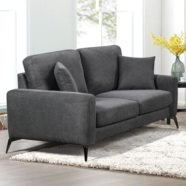 Καναπές διθέσιος "TIPO" από ύφασμα σε χρώμα γκρι 166x88x92