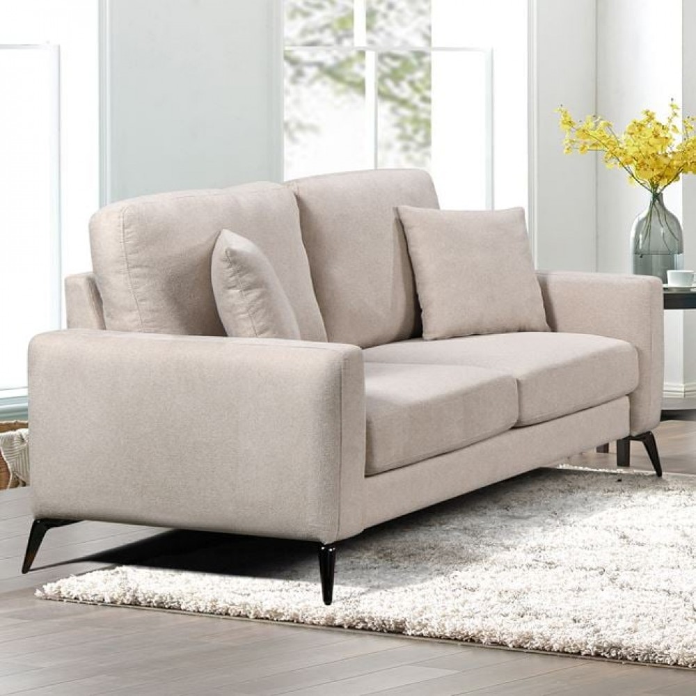 Καναπές διθέσιος "TIPO" από ύφασμα σε χρώμα μπεζ 166x88x92