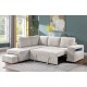 Καναπές-κρεβάτι γωνιακός "FLEXY" από ύφασμα σε χρώμα μπεζ 250x204x91