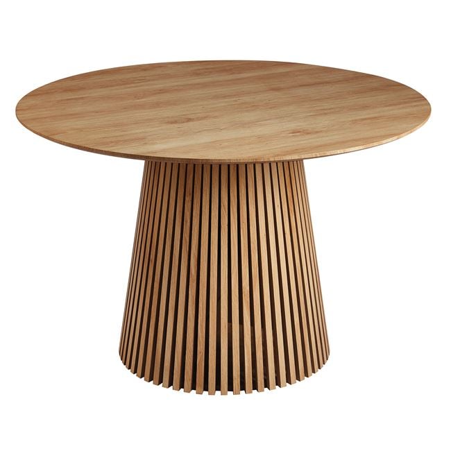 Τραπέζι "RIM-II" από mdf σε χρώμα φυσικό Φ120x75