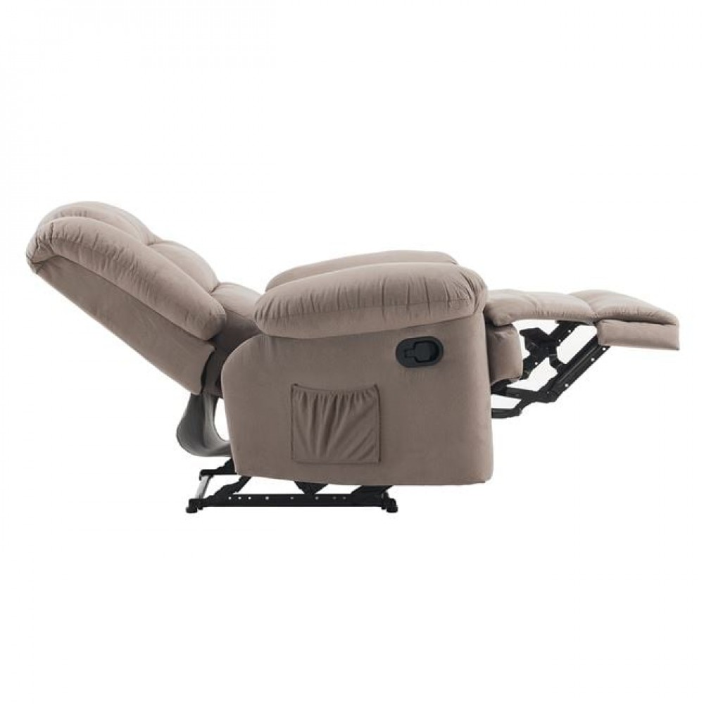 Πολυθρόνα "JULIA" massage relax από ύφασμα σε χρώμα cappuccino 93x90x100