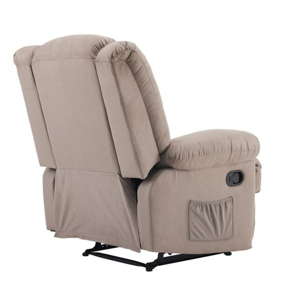 Πολυθρόνα "JULIA" massage relax από ύφασμα σε χρώμα cappuccino 93x90x100