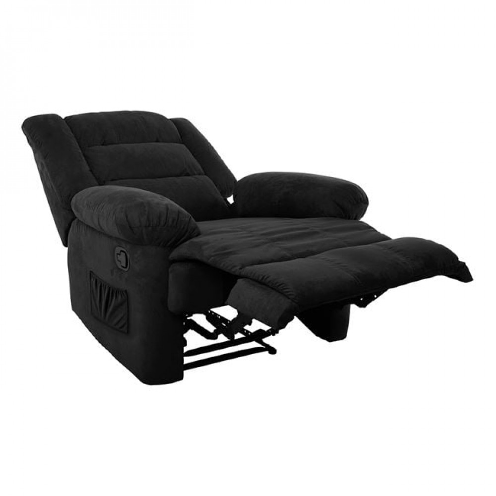 Πολυθρόνα "JULIA" massage relax από ύφασμα σε χρώμα μαύρο 93x90x100