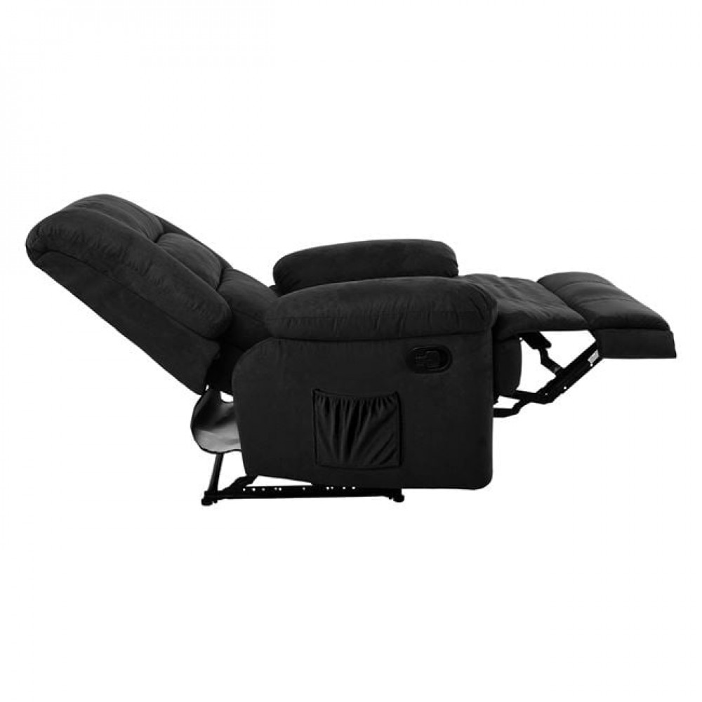 Πολυθρόνα "JULIA" massage relax από ύφασμα σε χρώμα μαύρο 93x90x100