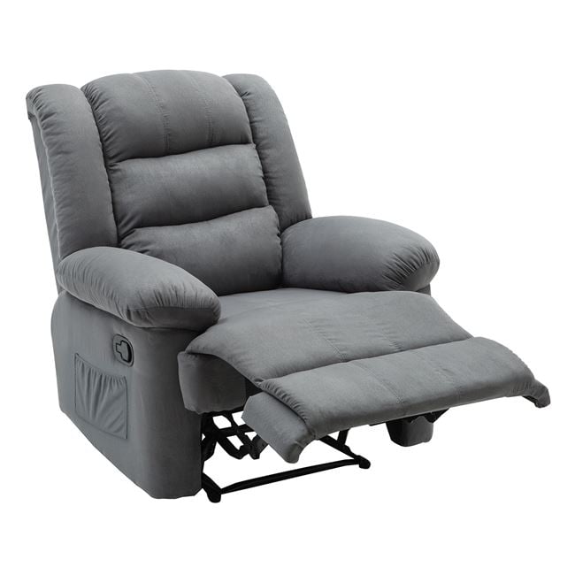 Πολυθρόνα "JULIA" massage relax από ύφασμα σε χρώμα γκρι 93x90x100