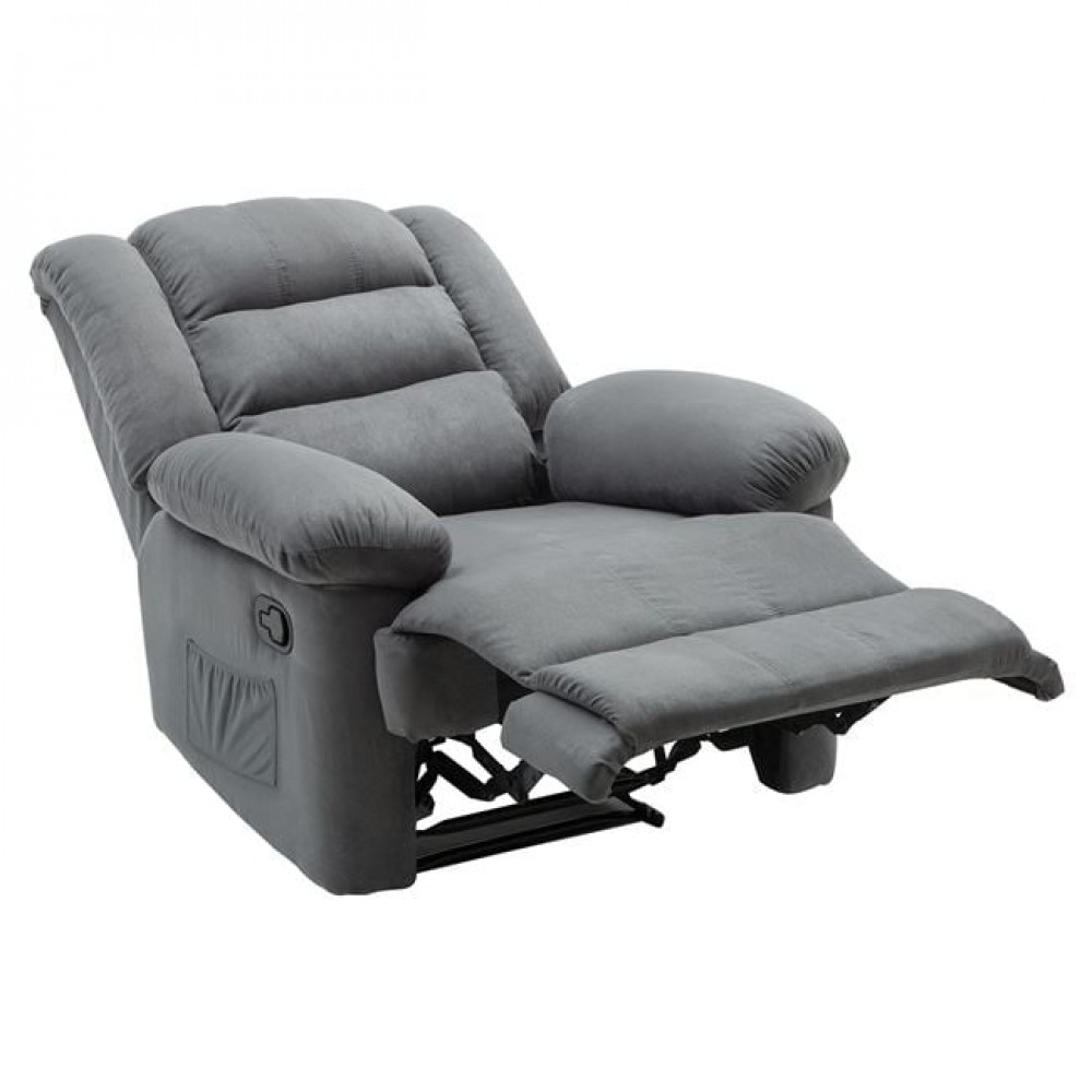 Πολυθρόνα "JULIA" massage relax από ύφασμα σε χρώμα γκρι 93x90x100